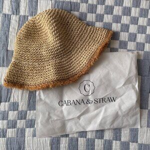 Cabana and Straw Barley Adjustable, Straw Bucket Hat, OS